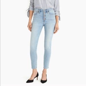 J. Crew Toothpick 9” High Rise Jean Button Fly 30